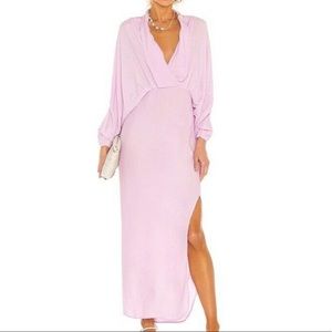 SWF Lavender Plunged Draped Maxi Dress- NWT -medium